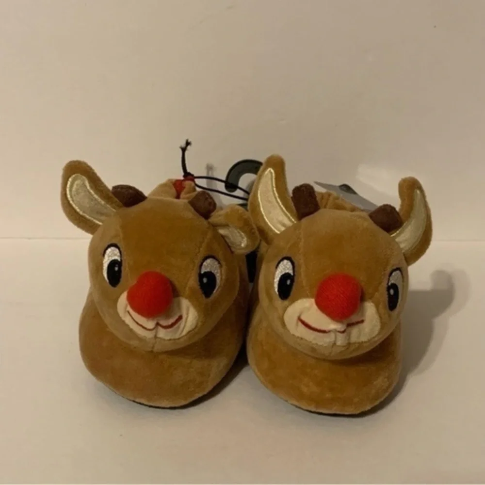 NWT. Rudolph The Red-Nosed Reindeer Slippers